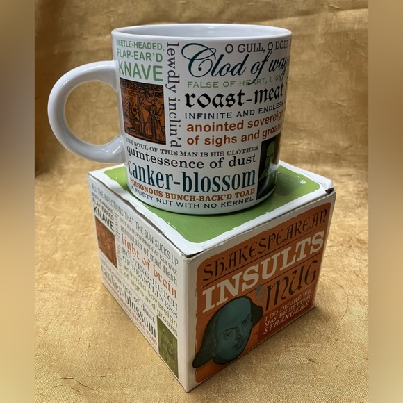Shakespeare Insults Mug By The Unemployed Philosophers Guild Open Box - Picture 2 of 7